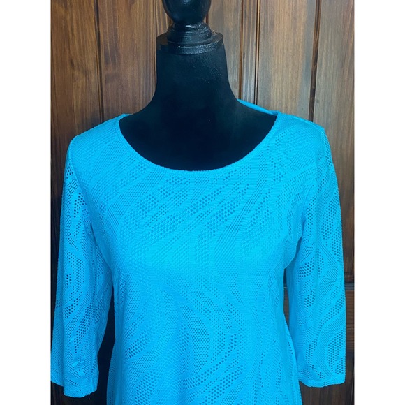 Dana Buchman Light Ocean Blue Spring/Summer Dress, Size Large - Picture 2 of 4